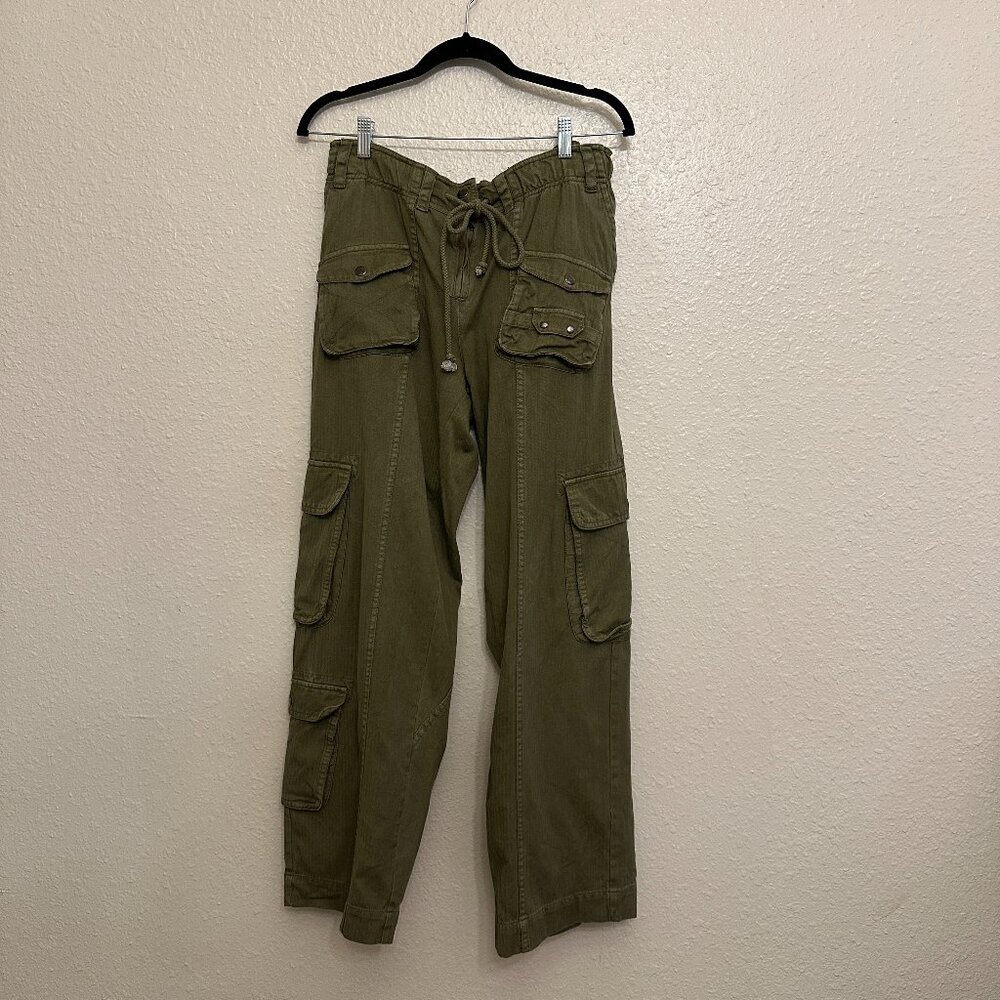 Free People Tahiti Olive Green Cargo Straight Pants 🌺